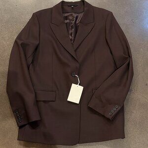 NEW COS Wool dark brown blazer